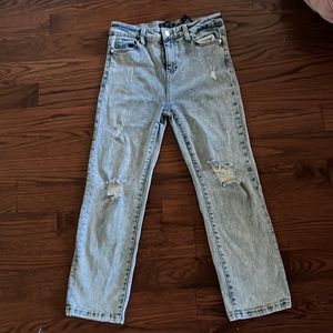 kendall and Kylie Icon high rise straight jeans